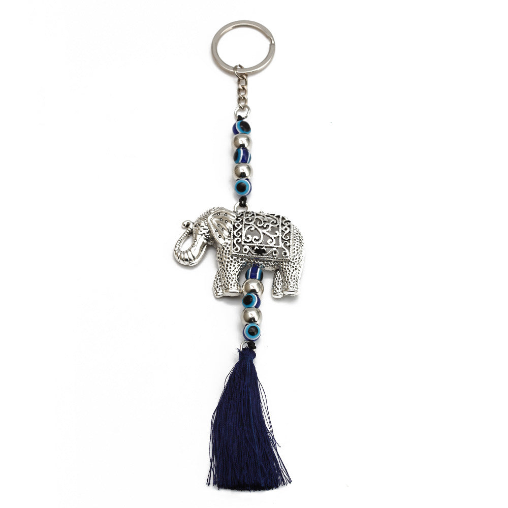 Wholesale Metal Elephant Blue Eye Pendants